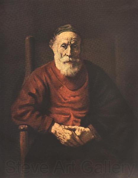 REMBRANDT Harmenszoon van Rijn Portrait of an Old Man in Red ry France oil painting art